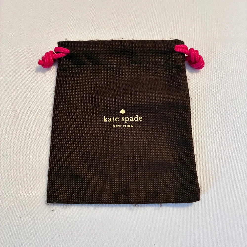 Kate Spade Jewelry Storage Travel Bag Drawstring Pouch Brown Pink Set of 4